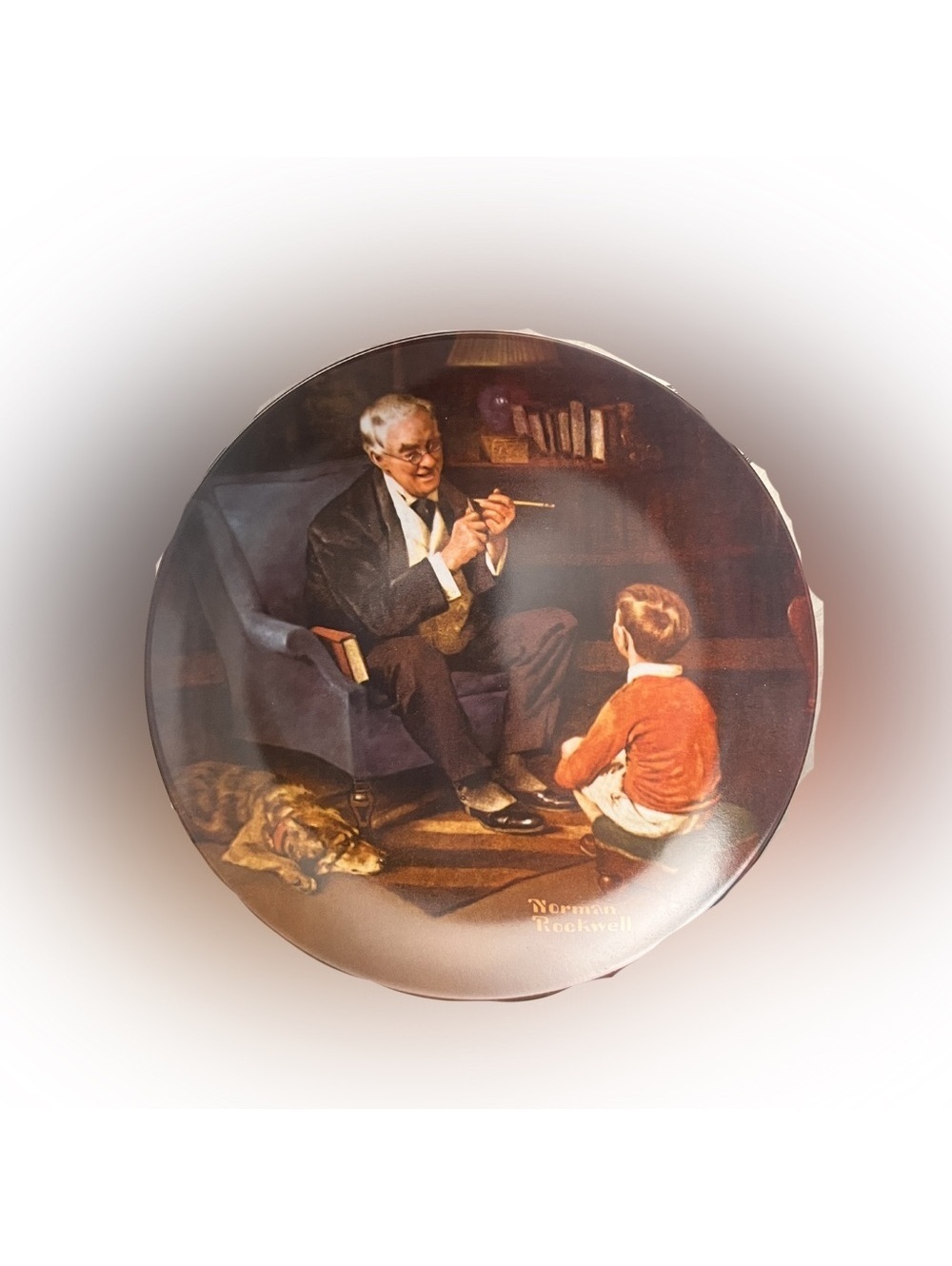 Knowles “The Tycoon” Norman Rockwell Collectors Plate Number 8251AD with Box